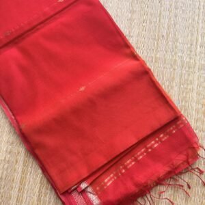 red shade maheshwar handloom silk saree