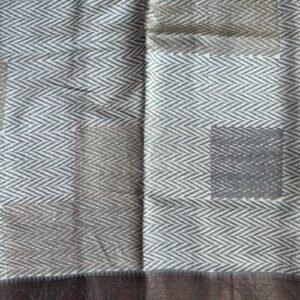 brown & beige triangle pattern maheshwari banarasi saree