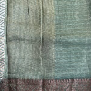 mustard & brown geometrical pattern maheshwari banarasi saree