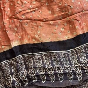 modal bhandhini with ajrakh saree