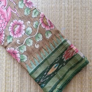 green vidharba tussar silk saree