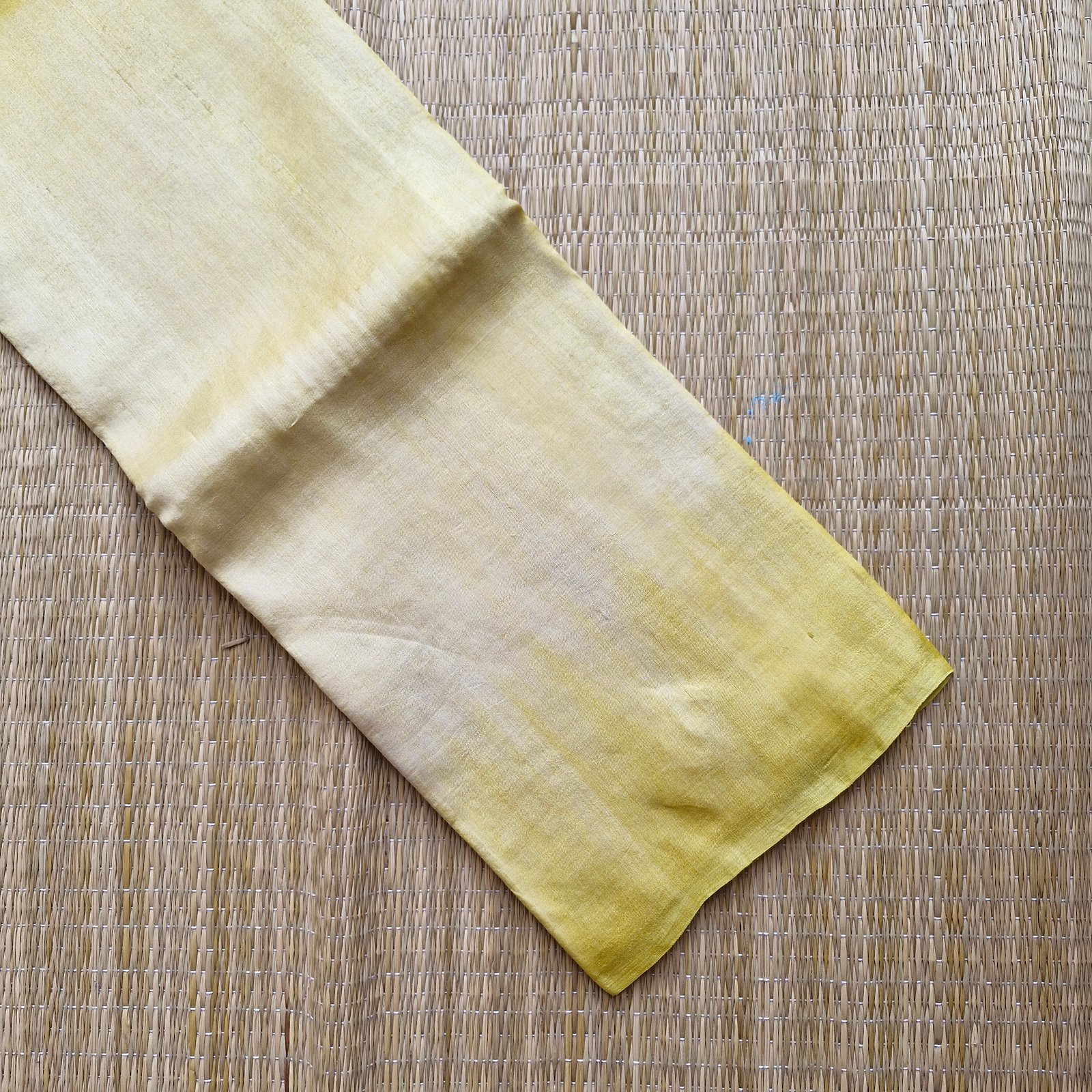 yellow shibori pattern tussar silk saree