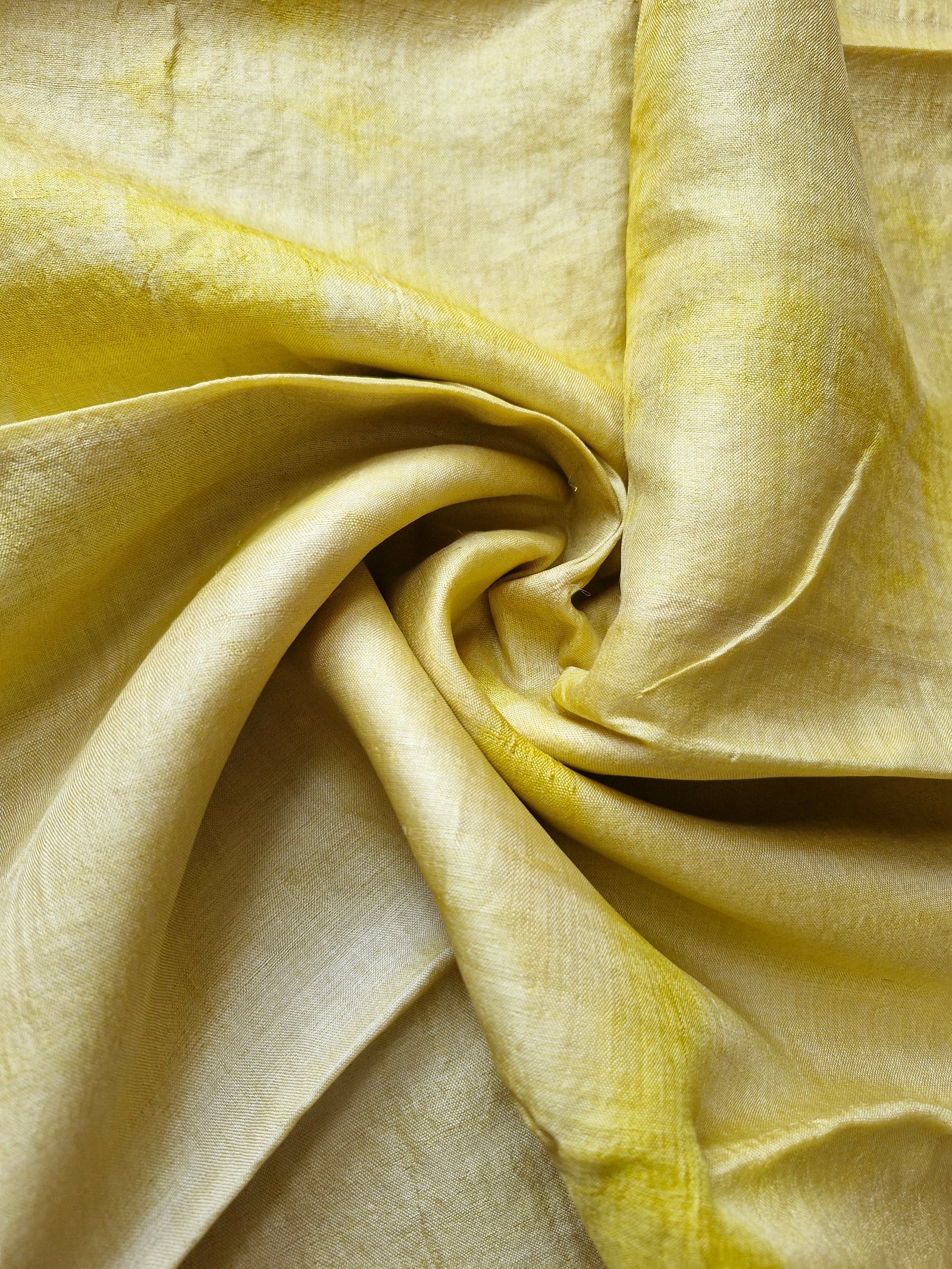 yellow shibori pattern tussar silk saree