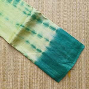 green shibori pattern tussar silk saree