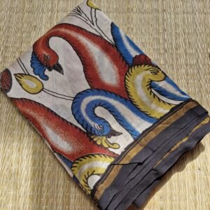 Kalamkari Chanderi Silk Saree – KC004