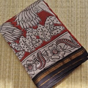 Kalamkari Chanderi Silk Saree – KC005