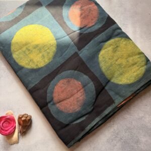 Pomegranate Peel Dyed Mul Cotton Saree – PP08