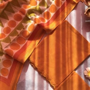 Chanderi Cotton Unstitched Suit with Chanderi Dupatta – CD01