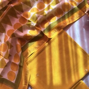 Chanderi Cotton Unstitched Suit with Chanderi Dupatta – CD05