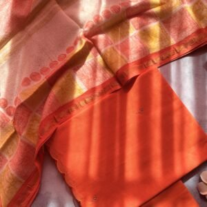 Chanderi Cotton Unstitched Suit with Chanderi Dupatta – CD06