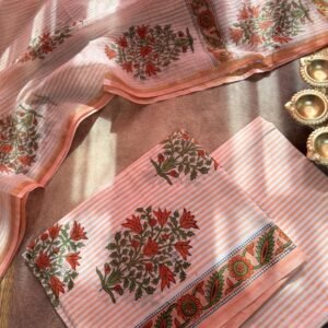 Mul Cotton Unstitched Suit with Kota Doriya Dupatta – MK02