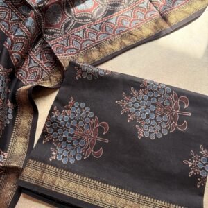 Ajrakh Maheshwar Unstitched Suit – AM02