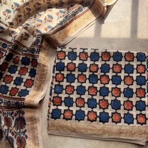 Ajrakh Maheshwar Unstitched Suit – AM03