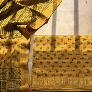 Ajrakh Maheshwar Unstitched Suit – AM04