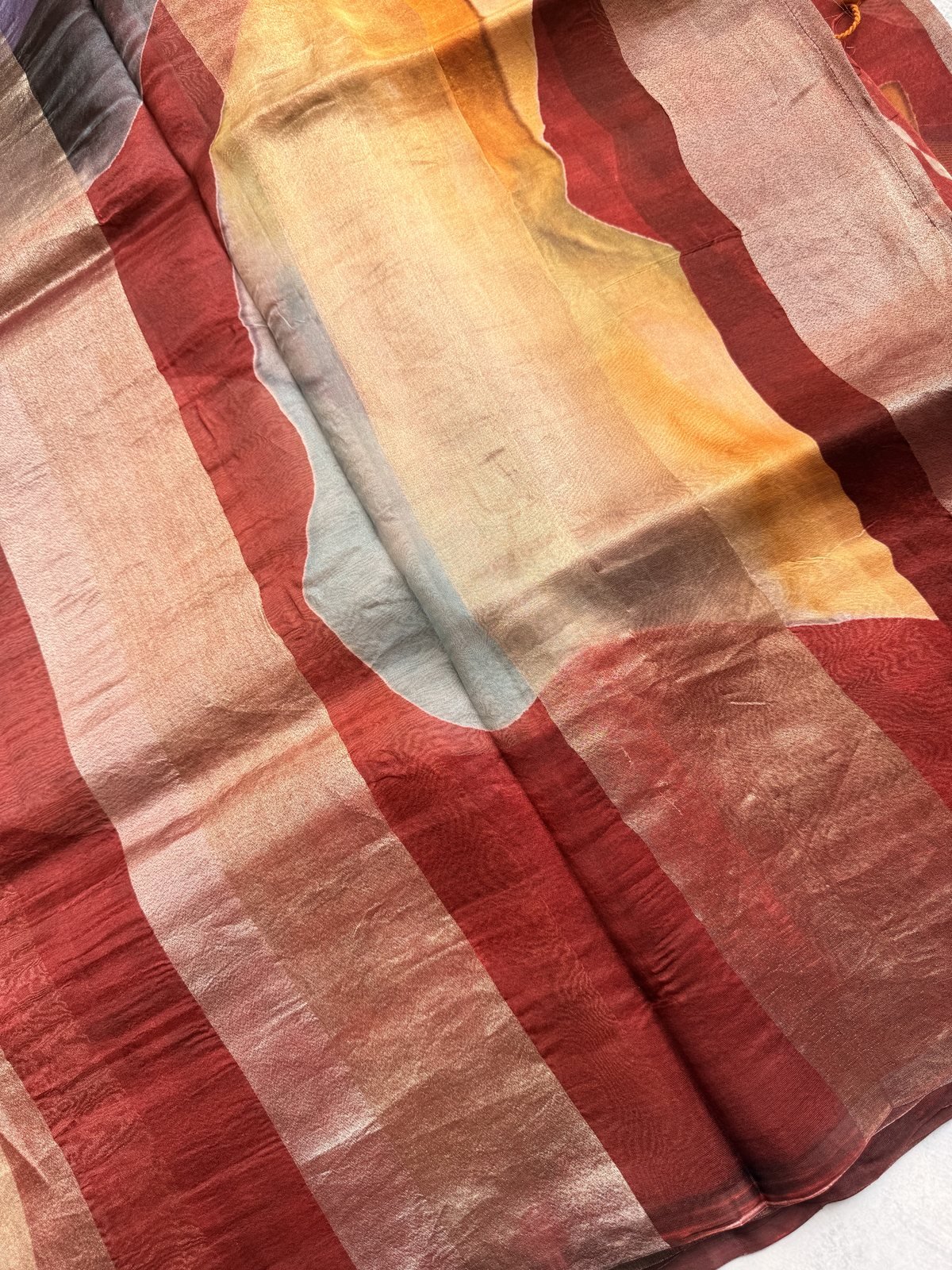 Maroon Tissue by Kora Silk Designer Saree – view 6