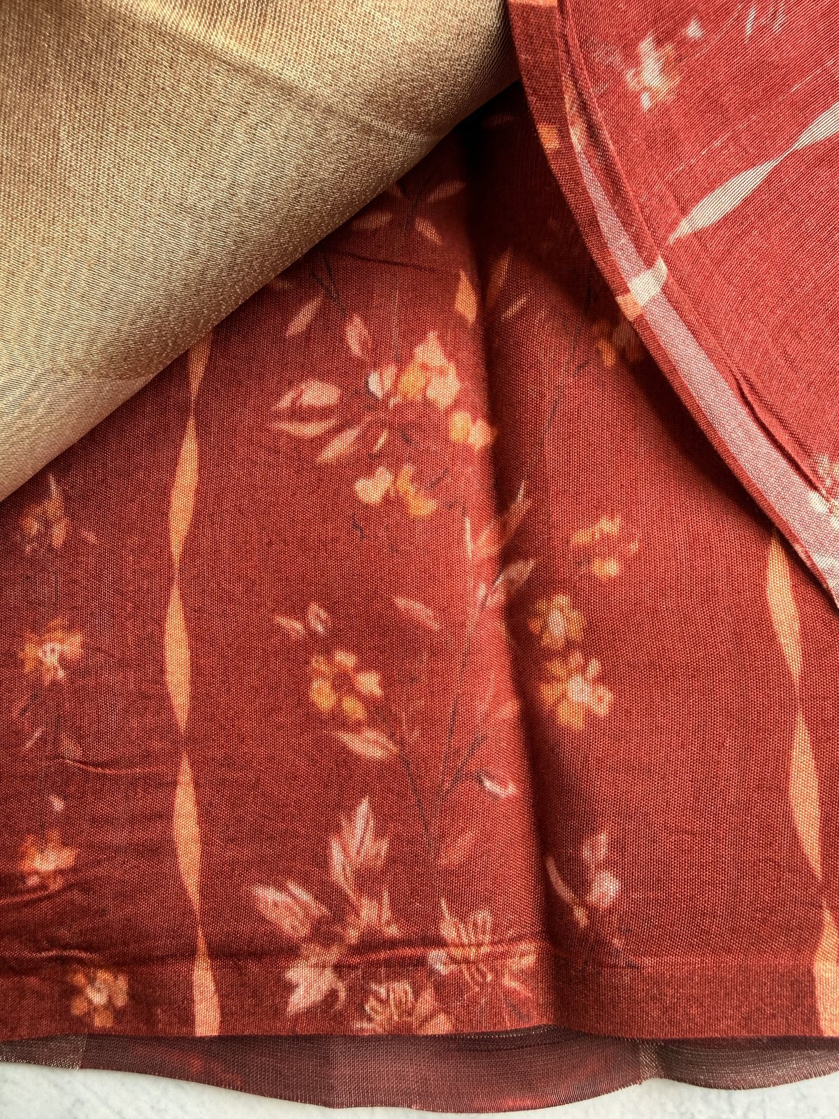 Maroon Tissue by Kora Silk Designer Saree – view 8